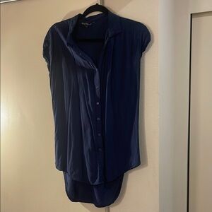 Women's Blue Button-Up Top